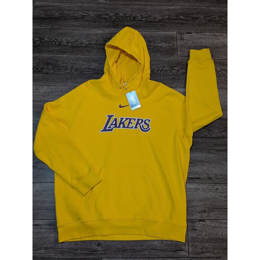 NWT Los Angeles Lakers Nike Fleece Pullover Hoodie Mens XXL .B24